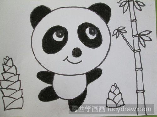 儿童画熊猫的画法