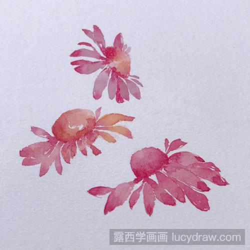 水彩野菊花画法