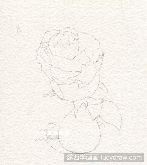 水彩画玫瑰花画法步骤