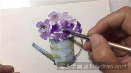 浇花的水壶怎么画