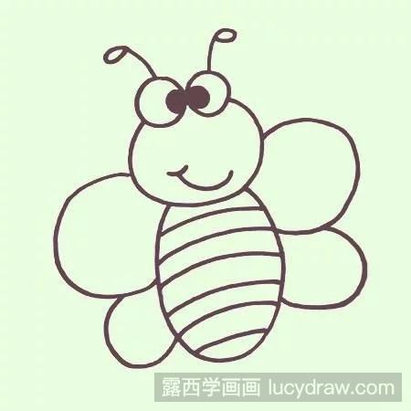 怎么画蜜蜂儿童画