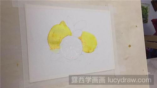 如何用水彩画柠檬