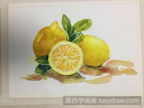 如何用水彩画柠檬