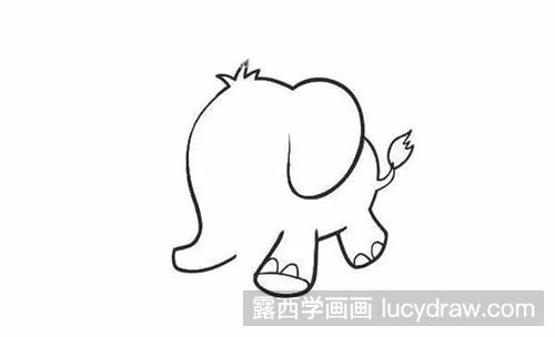 怎么画卡通大象