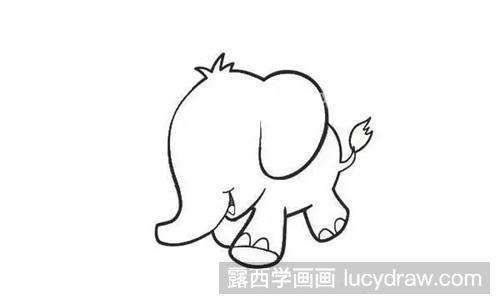 怎么画卡通大象