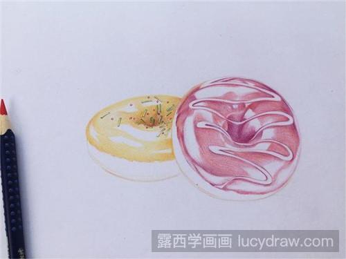 甜甜圈彩铅画步骤