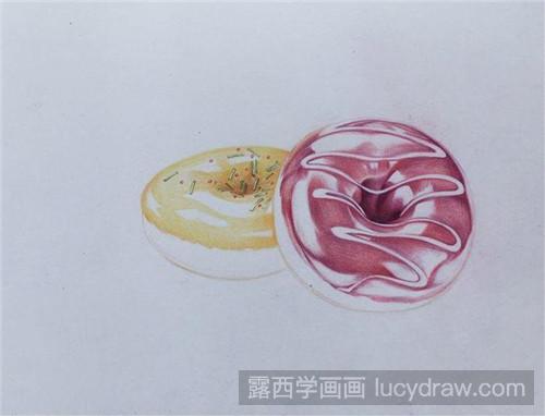 甜甜圈彩铅画步骤