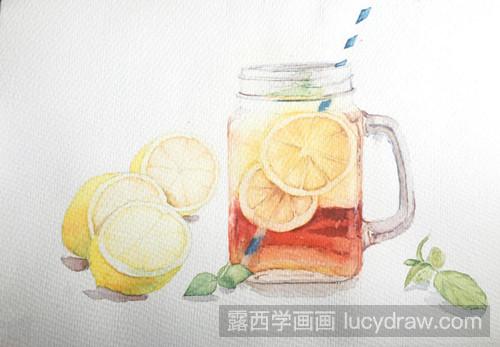 水彩画柠檬的画法