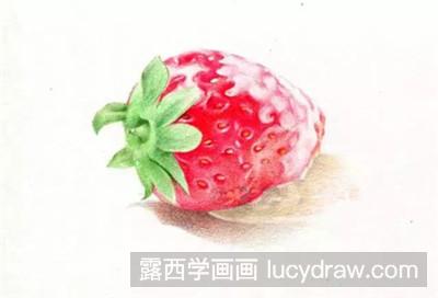 彩铅画草莓教程