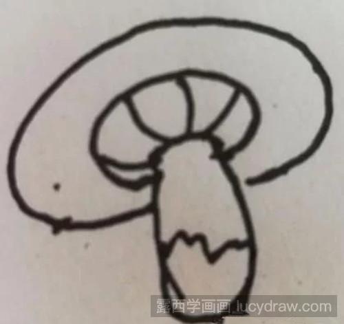 教你怎么画蘑菇