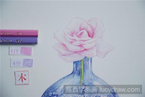 彩铅玫瑰画法