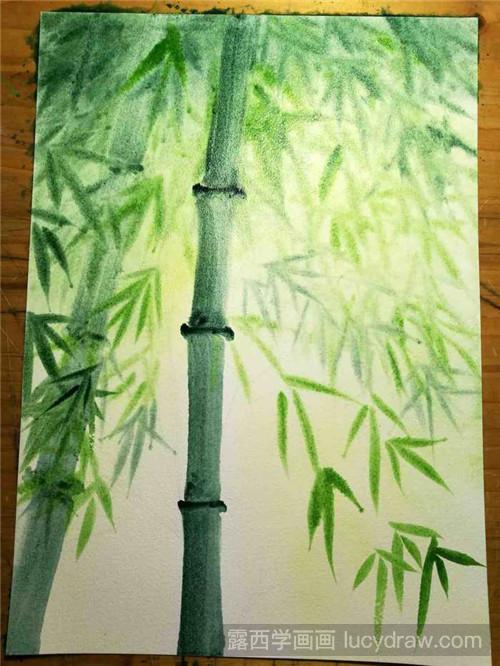 竹子水彩画怎么画