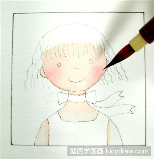 水彩小女孩画法