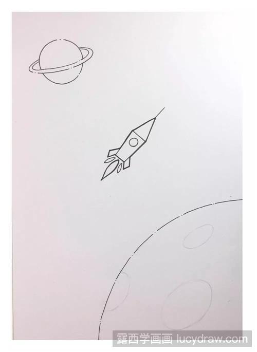 插画火箭怎么画