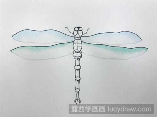 水彩蜻蜓怎么画