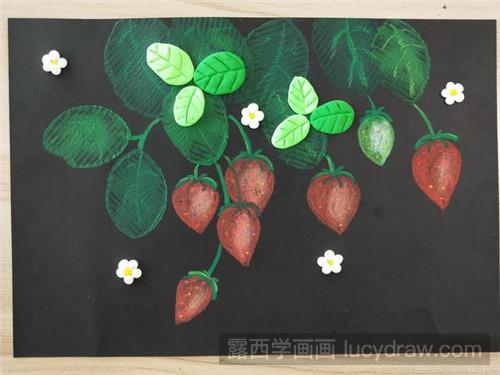 儿童画草莓的画法
