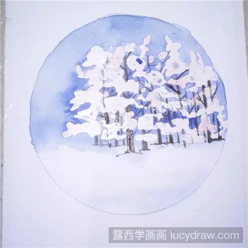 小雪怎么画