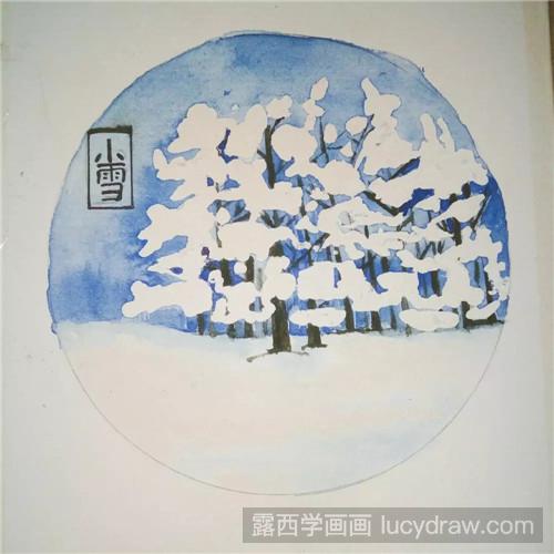 小雪怎么画