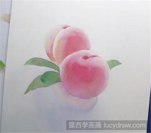 水彩桃子的画法
