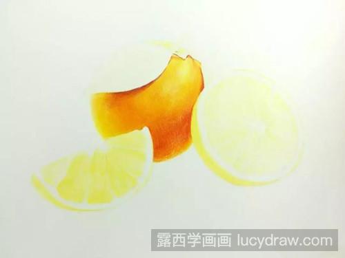 彩铅如何画橙子