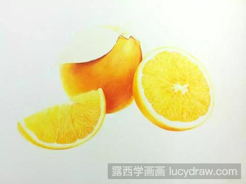 彩铅如何画橙子