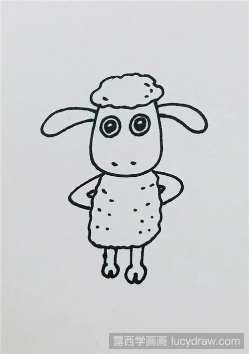 怎么画小羊肖恩