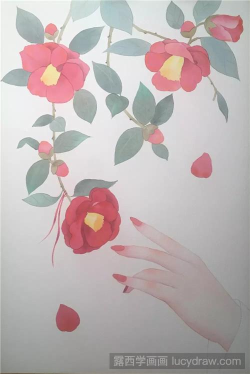 杜鹃花的画法：素手拈花