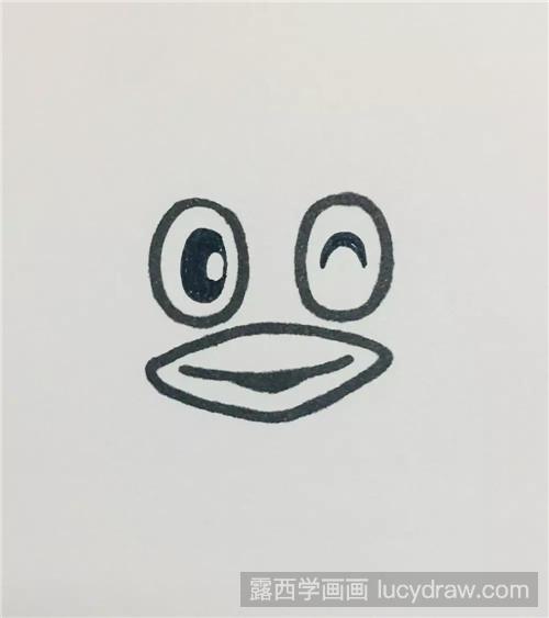 企鹅简笔画：QQ企鹅画怎么画