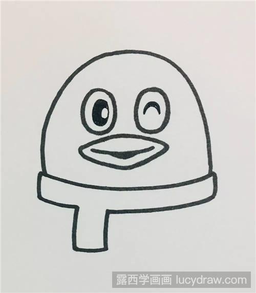 企鹅简笔画：QQ企鹅画怎么画
