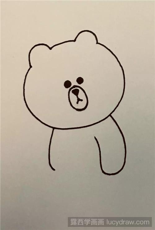 如何画布朗熊?简笔画布朗熊最简单的画法