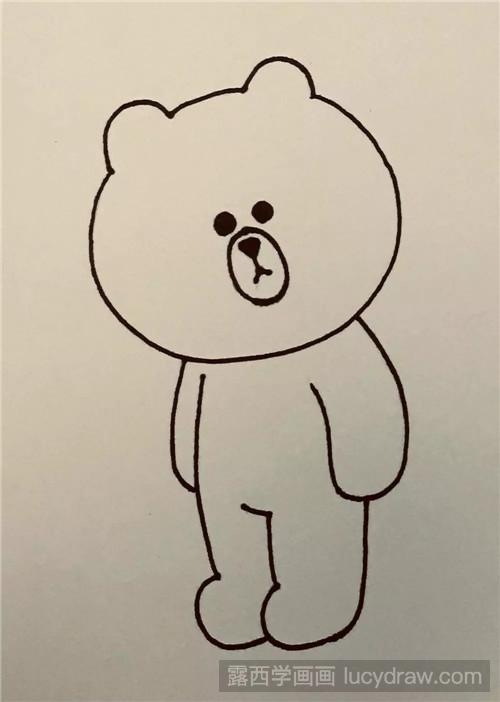 如何画布朗熊?简笔画布朗熊最简单的画法