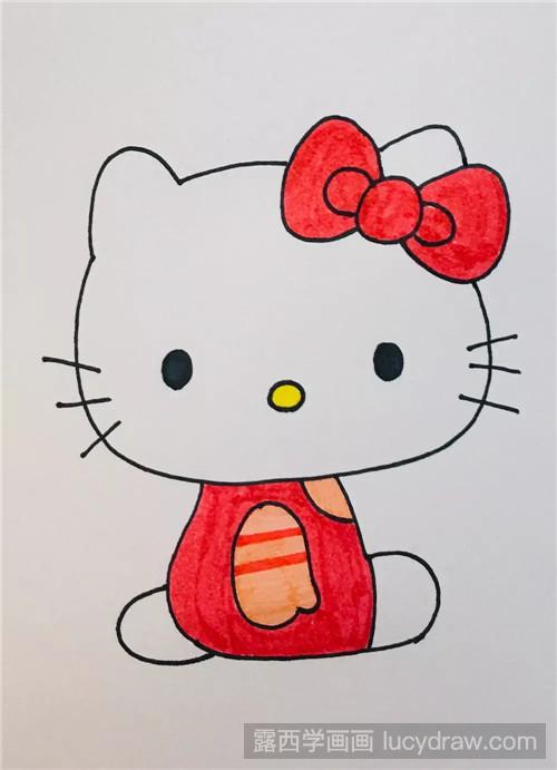 画Hello Kitty步骤 四步学会画Hello Kitty