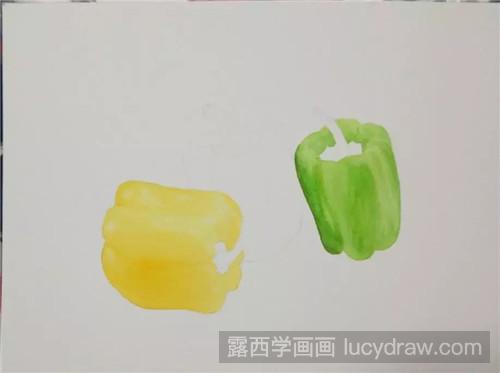 柿子椒的画法，简单水彩教程