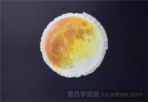 彩铅绘画教程：月亮简单画法