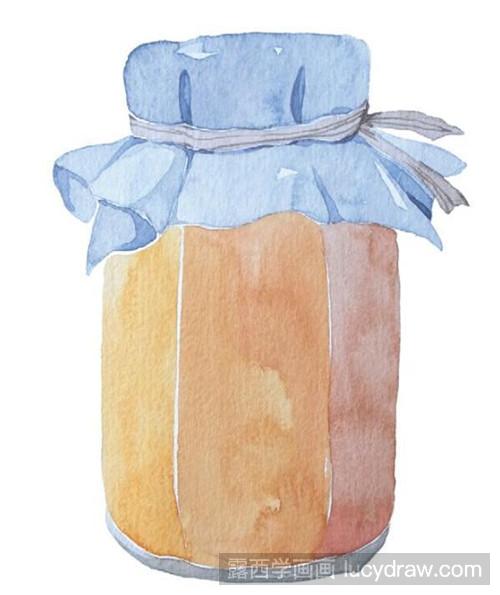 手绘水彩教程：一罐蜂蜜怎么画?