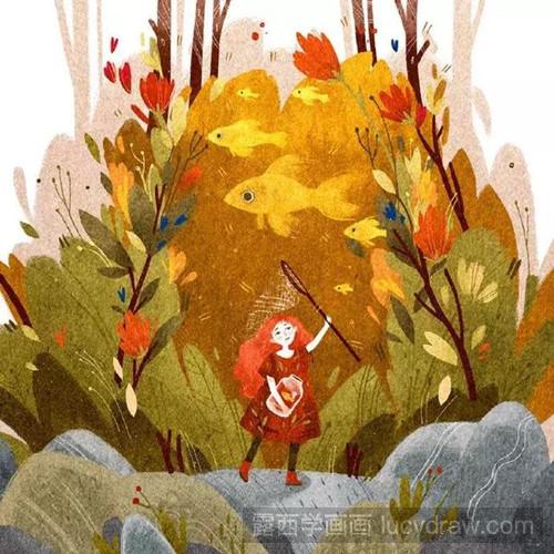 一组关于秋天的插画作品，让你从此恋上这个季节!