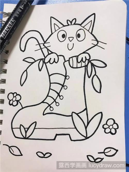 怎么画卡通猫步骤，一步一步教你学
