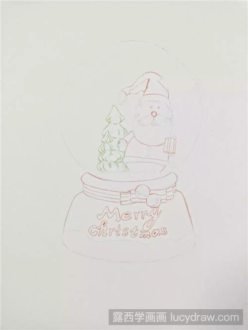彩铅绘画教程：怎么画圣诞老人?