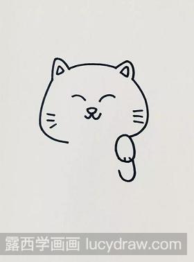 简笔画教程：简笔画招财猫怎么画？