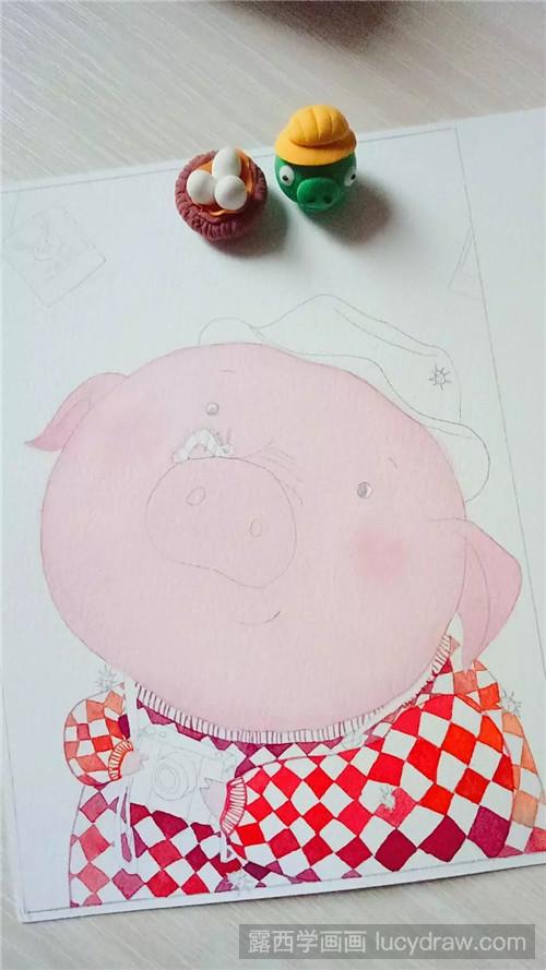 可爱猪怎么画?五步完成!