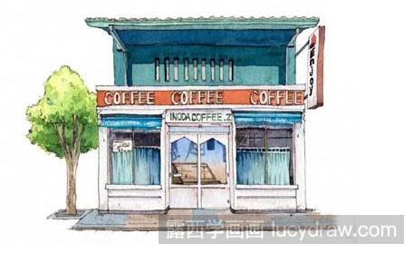 水彩画教程：咖啡馆怎么画？