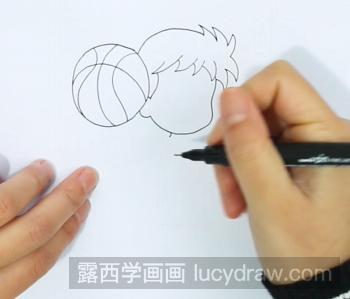 儿童画教程：如何画打篮球运动员？