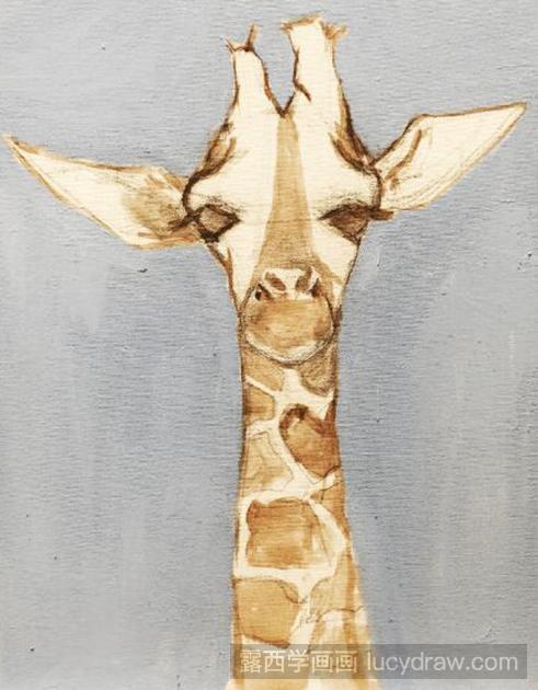 水粉画教程：如何画长颈鹿？