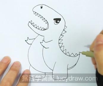 水彩画教程：如何画可爱小恐龙？