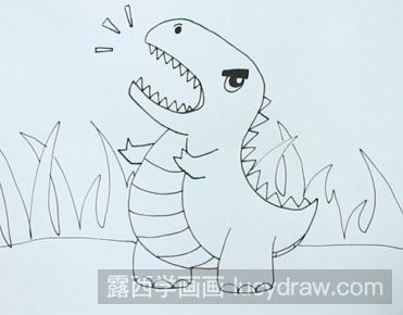水彩画教程：如何画可爱小恐龙？