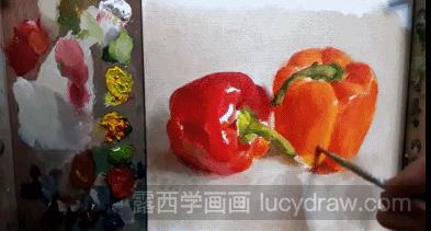 油画教程：新鲜红椒画法分享