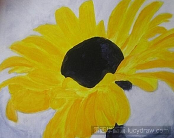 太阳花用丙烯画怎么画?简单的太阳花画法　