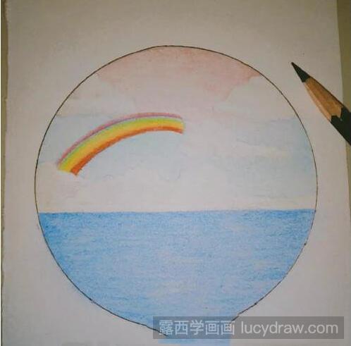 彩虹画法 铅笔画图片