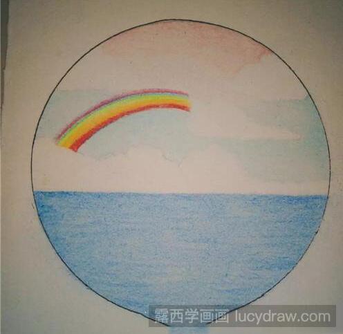 雨后的彩虹彩铅画怎么画？