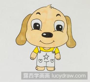 可爱的小狗儿童画怎么画？